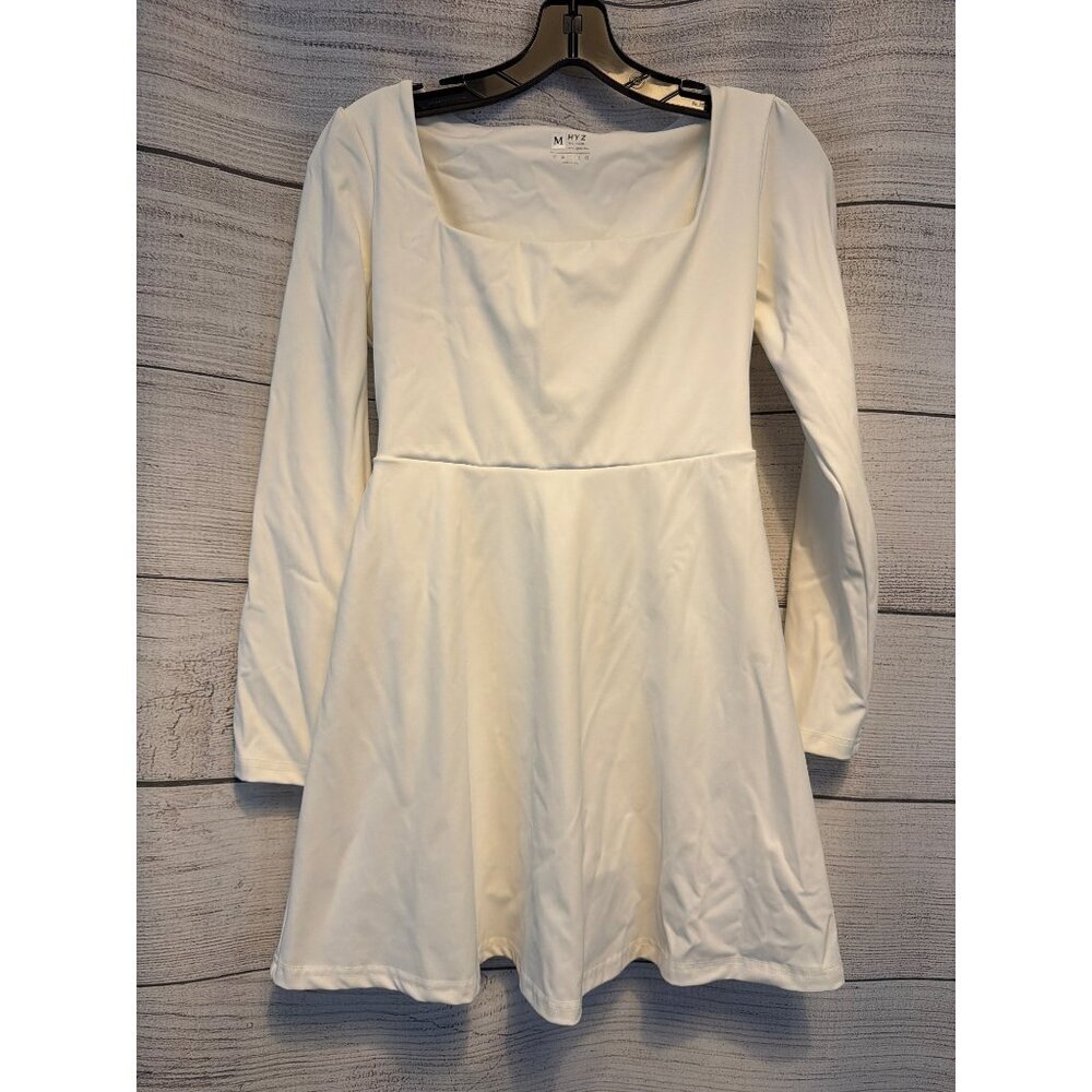 HYZ Long-Sleeved Athletic Mini Dress with Shorts Size M
